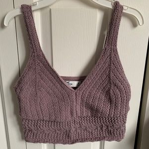 hollister purple crotchet tank